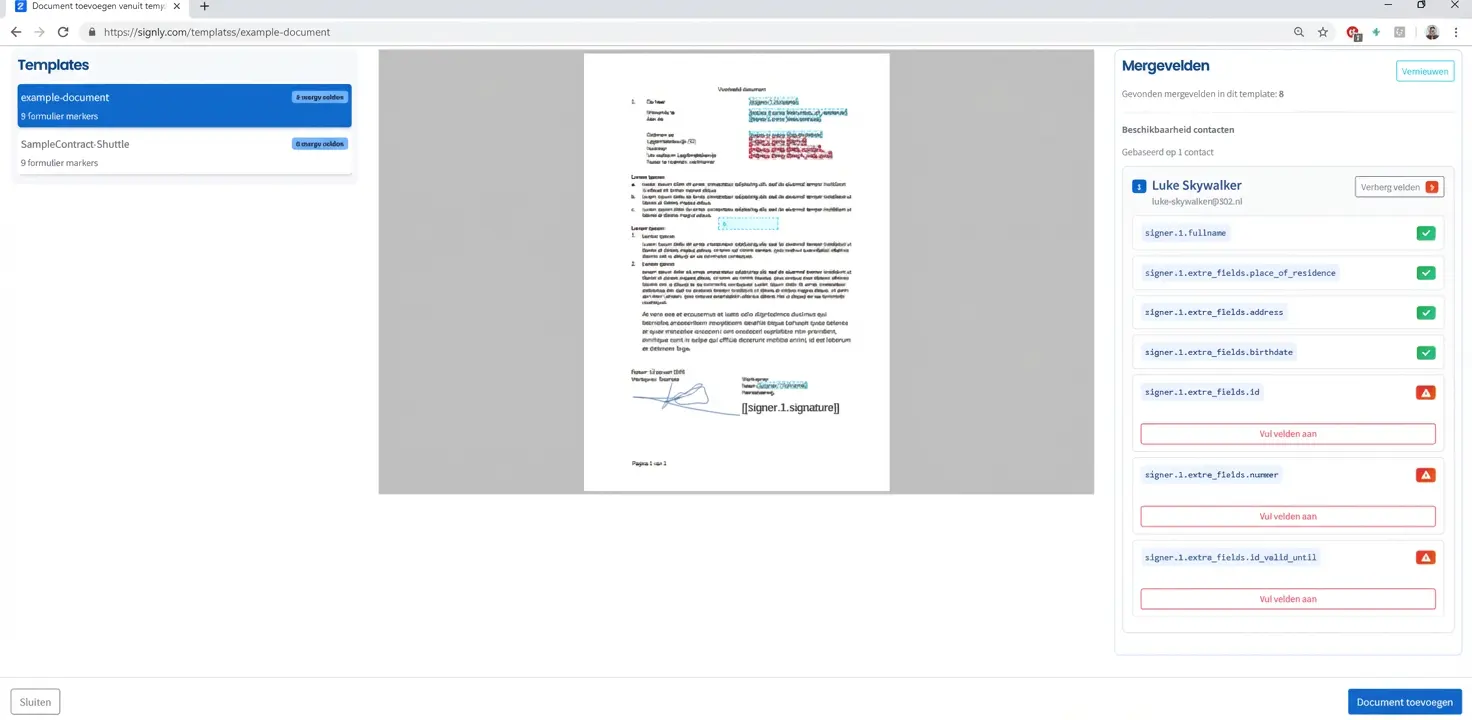 Custom velden en formulier markers